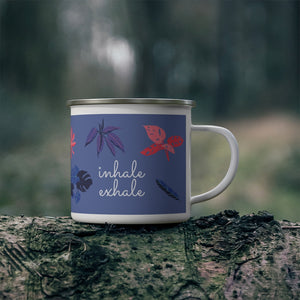 Inhale Exhale Enamel Mug