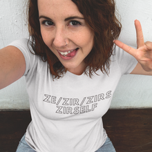 Load image into Gallery viewer, Ze Zir Zirs Zirself Gender Neutral Jersey Short Sleeve Tee
