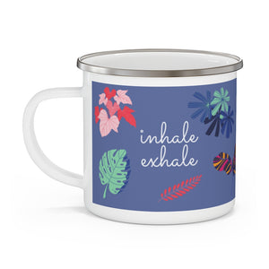 Inhale Exhale Enamel Mug